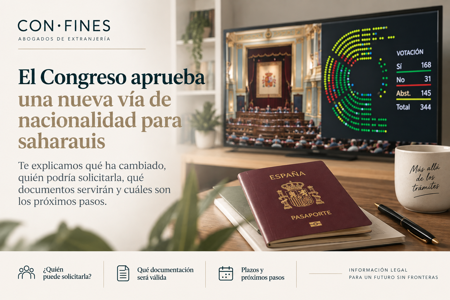 El Congreso de los Diputados aprueba la ley para facilitar el acceso a la nacionalidad española de los saharauis en septiembre de 2026